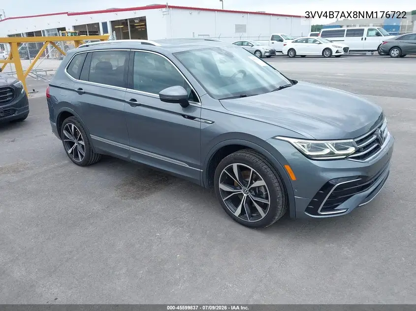 2022 Volkswagen Tiguan 2.0T Sel R-Line VIN: 3VV4B7AX8NM176722 Lot: 45599837