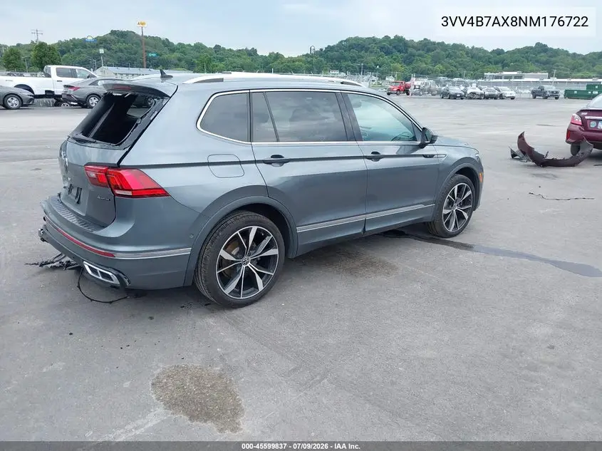 2022 Volkswagen Tiguan 2.0T Sel R-Line VIN: 3VV4B7AX8NM176722 Lot: 45599837