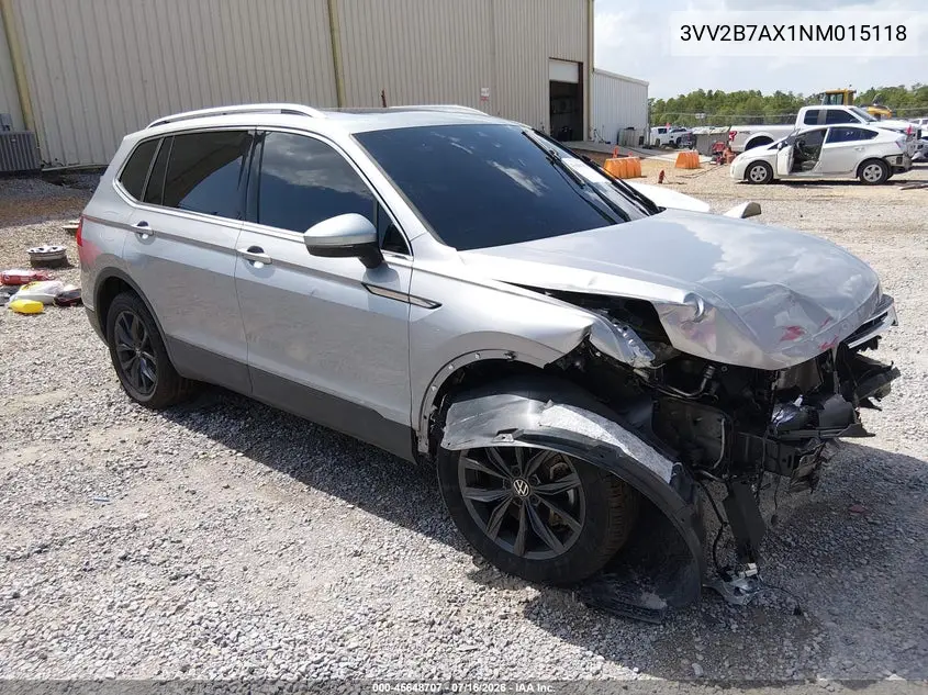 2022 Volkswagen Tiguan 2.0T Se VIN: 3VV2B7AX1NM015118 Lot: 45648707