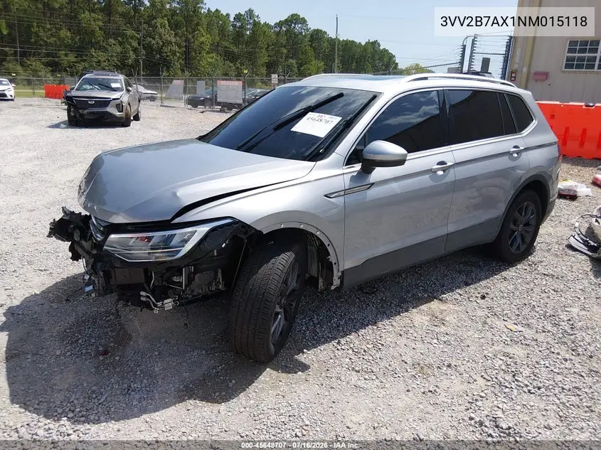 2022 Volkswagen Tiguan 2.0T Se VIN: 3VV2B7AX1NM015118 Lot: 45648707