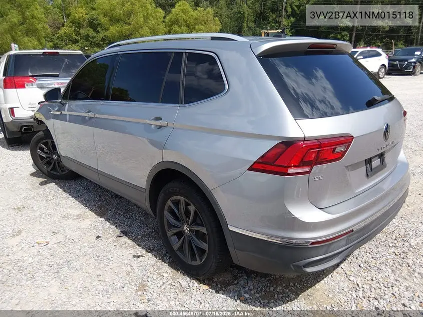 2022 Volkswagen Tiguan 2.0T Se VIN: 3VV2B7AX1NM015118 Lot: 45648707