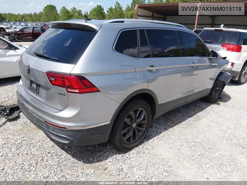 2022 Volkswagen Tiguan 2.0T Se VIN: 3VV2B7AX1NM015118 Lot: 45648707