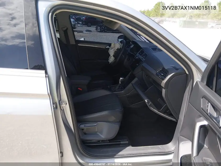 2022 Volkswagen Tiguan 2.0T Se VIN: 3VV2B7AX1NM015118 Lot: 45648707