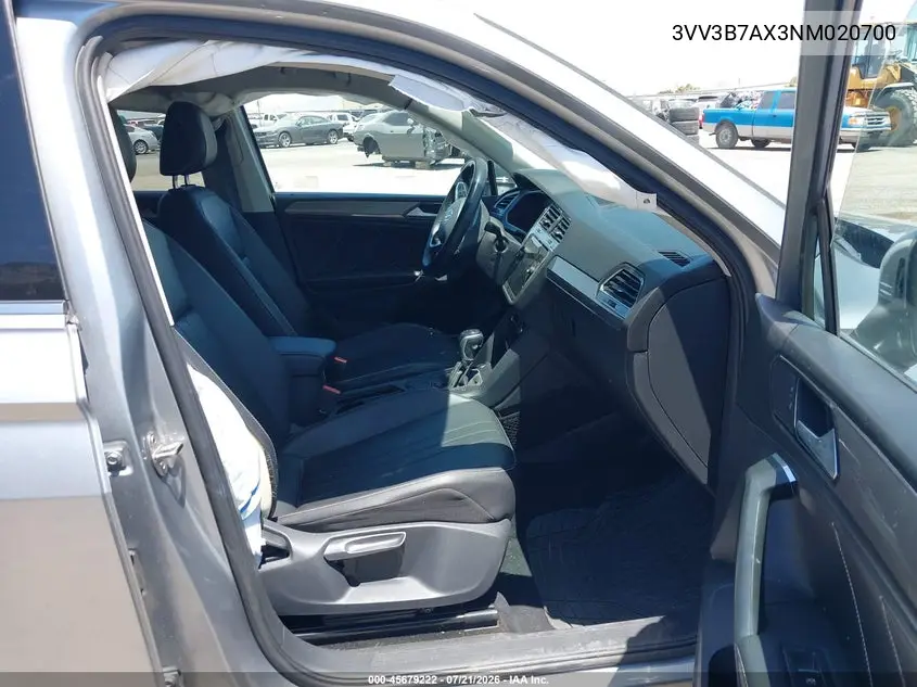 2022 Volkswagen Tiguan 2.0T Se VIN: 3VV3B7AX3NM020700 Lot: 45679222
