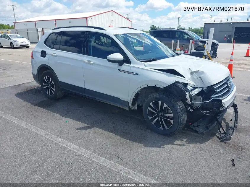 2024 Volkswagen Tiguan 2.0T S VIN: 3VVFB7AX7RM021870 Lot: 45415333