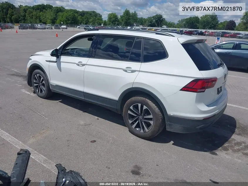2024 Volkswagen Tiguan 2.0T S VIN: 3VVFB7AX7RM021870 Lot: 45415333