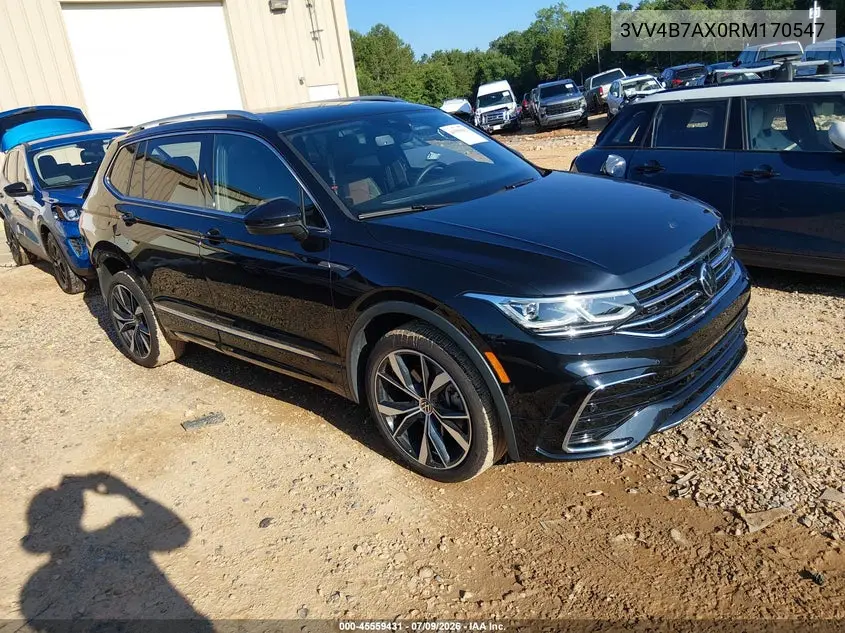 2024 Volkswagen Tiguan 2.0T Sel R-Line VIN: 3VV4B7AX0RM170547 Lot: 45559431