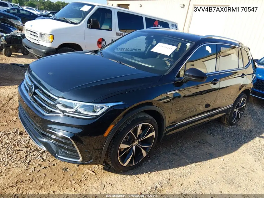 2024 Volkswagen Tiguan 2.0T Sel R-Line VIN: 3VV4B7AX0RM170547 Lot: 45559431