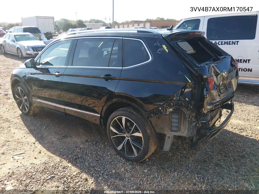 2024 Volkswagen Tiguan 2.0T Sel R-Line VIN: 3VV4B7AX0RM170547 Lot: 45559431