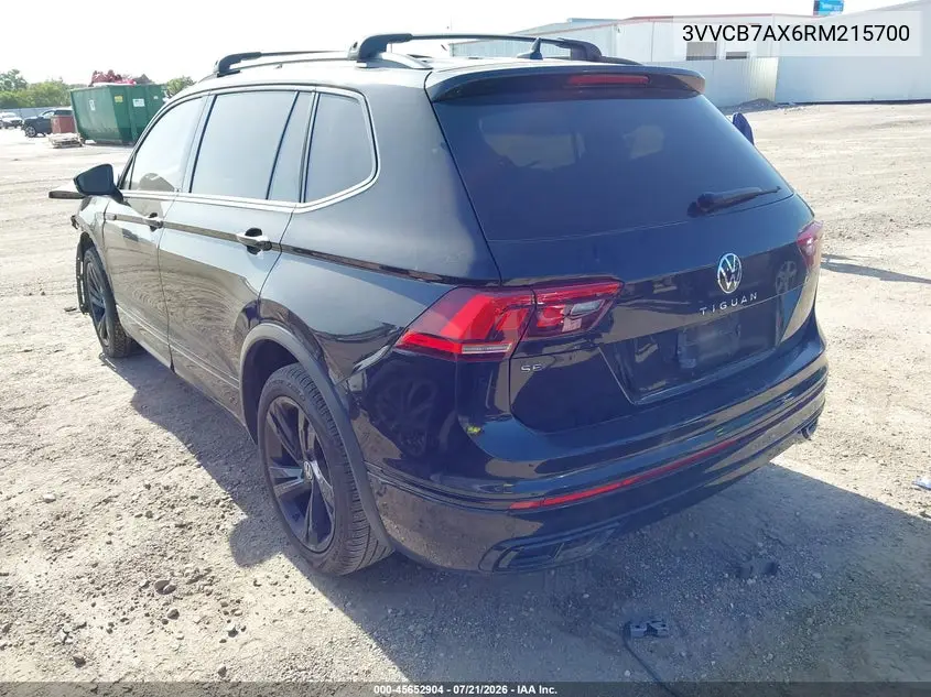 2024 Volkswagen Tiguan 2.0T Se R-Line Black VIN: 3VVCB7AX6RM215700 Lot: 45652904