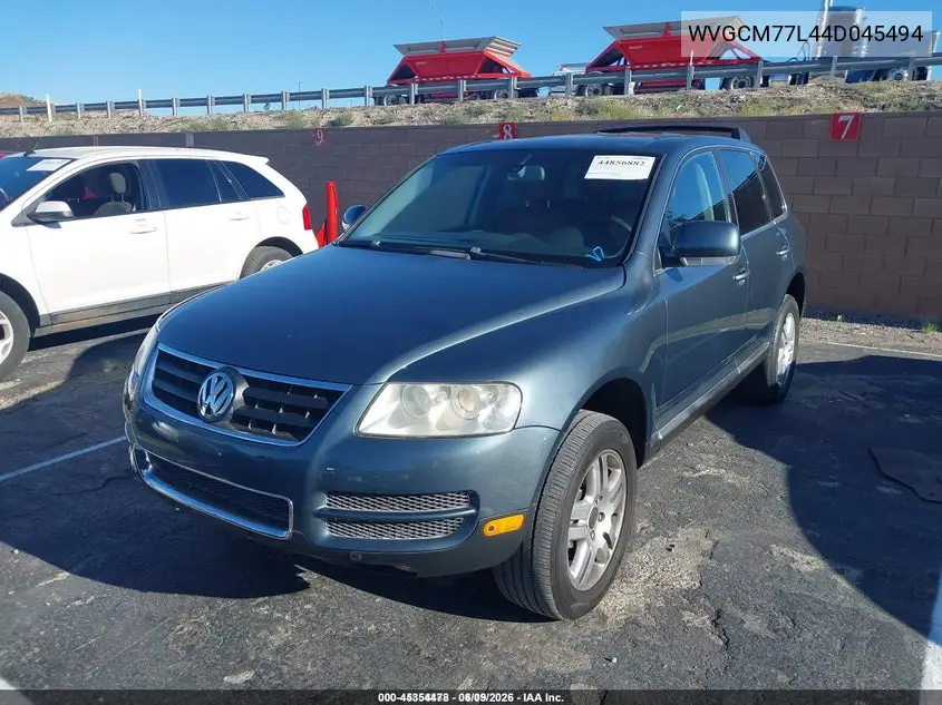 2004 Volkswagen Touareg V8 VIN: WVGCM77L44D045494 Lot: 45354478