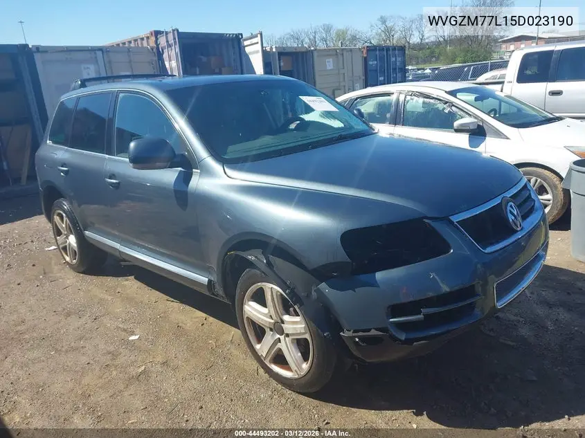 2005 Volkswagen Touareg V8 VIN: WVGZM77L15D023190 Lot: 44493202