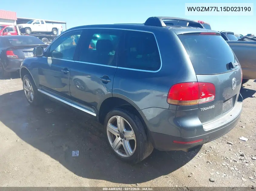 2005 Volkswagen Touareg V8 VIN: WVGZM77L15D023190 Lot: 44493202