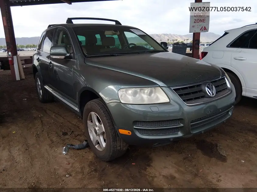 2005 Volkswagen Touareg V6/V6 (A6) VIN: WVGZG77L05D037542 Lot: 45271030
