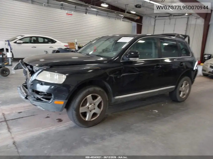 2005 Volkswagen Touareg V6/V6 (A6) VIN: WVGZG77L95D070944 Lot: 45343521