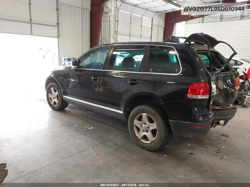 2005 Volkswagen Touareg V6/V6 (A6) VIN: WVGZG77L95D070944 Lot: 45343521