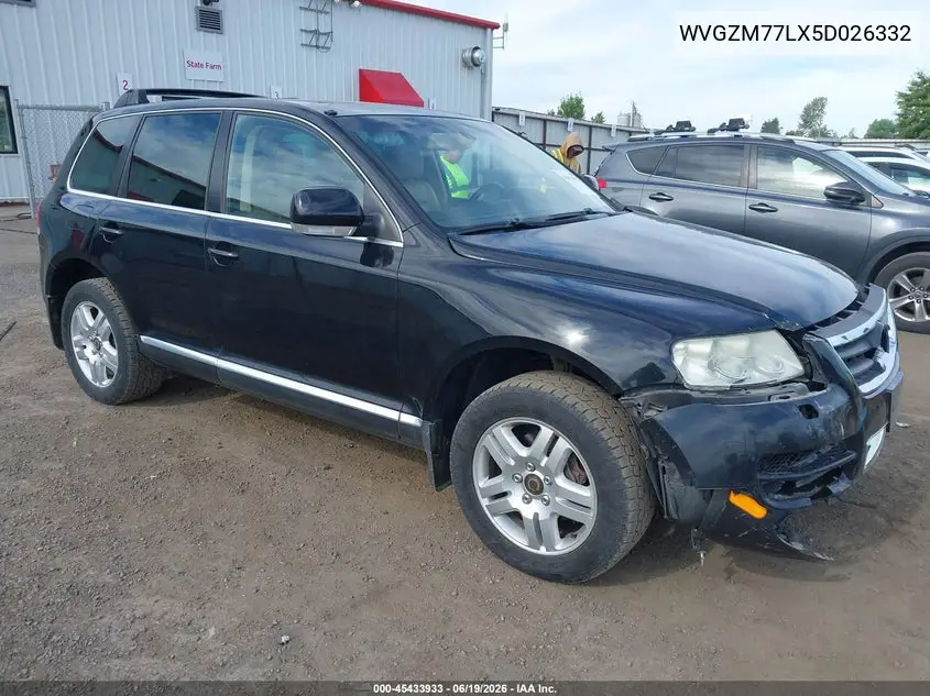 2005 Volkswagen Touareg V8 VIN: WVGZM77LX5D026332 Lot: 45433933