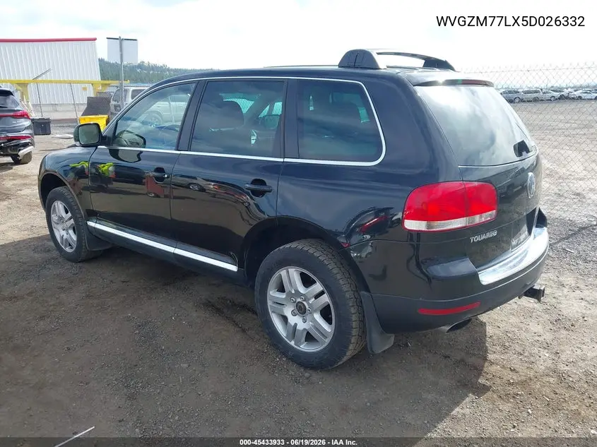 2005 Volkswagen Touareg V8 VIN: WVGZM77LX5D026332 Lot: 45433933