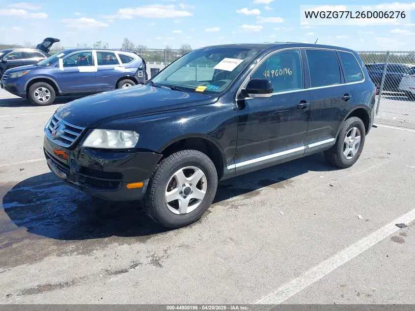 2006 Volkswagen Touareg V6 VIN: WVGZG77L26D006276 Lot: 44900196