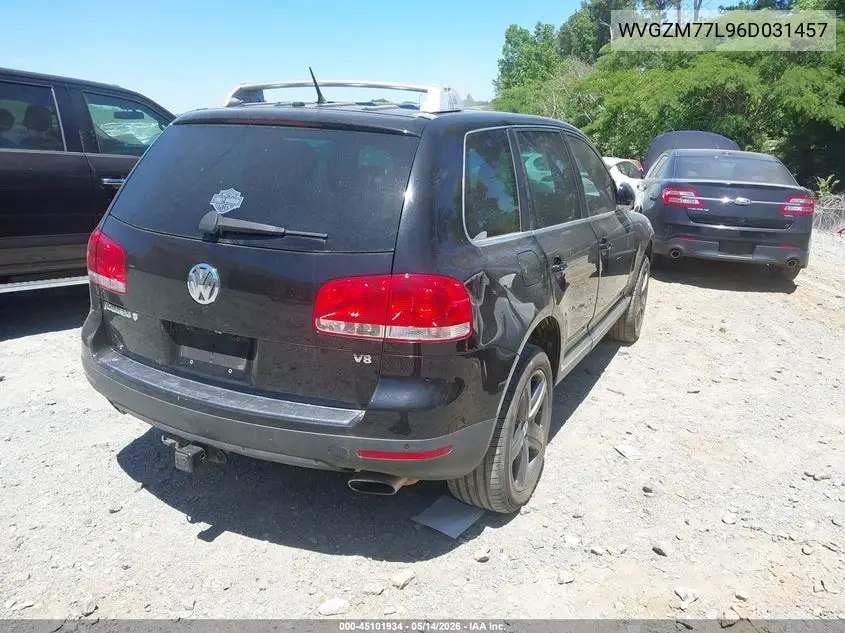 2006 Volkswagen Touareg V8 VIN: WVGZM77L96D031457 Lot: 45101934