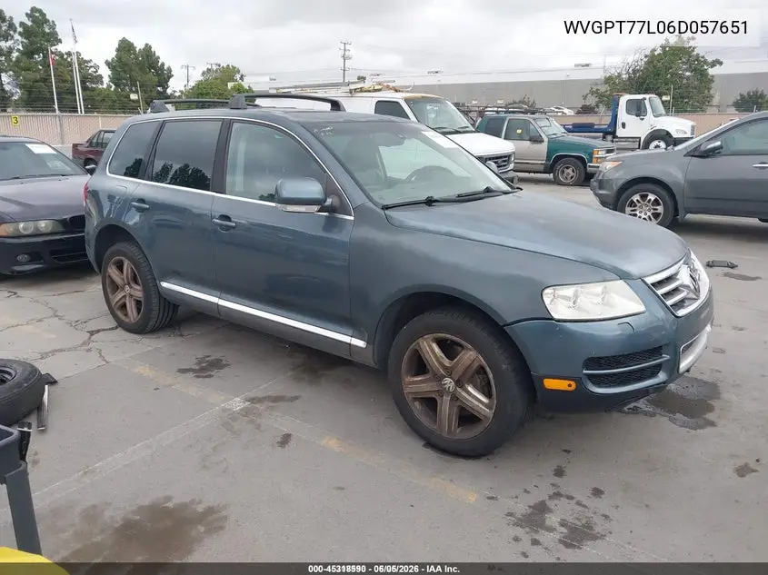 2006 Volkswagen Touareg V10 Tdi VIN: WVGPT77L06D057651 Lot: 45318590