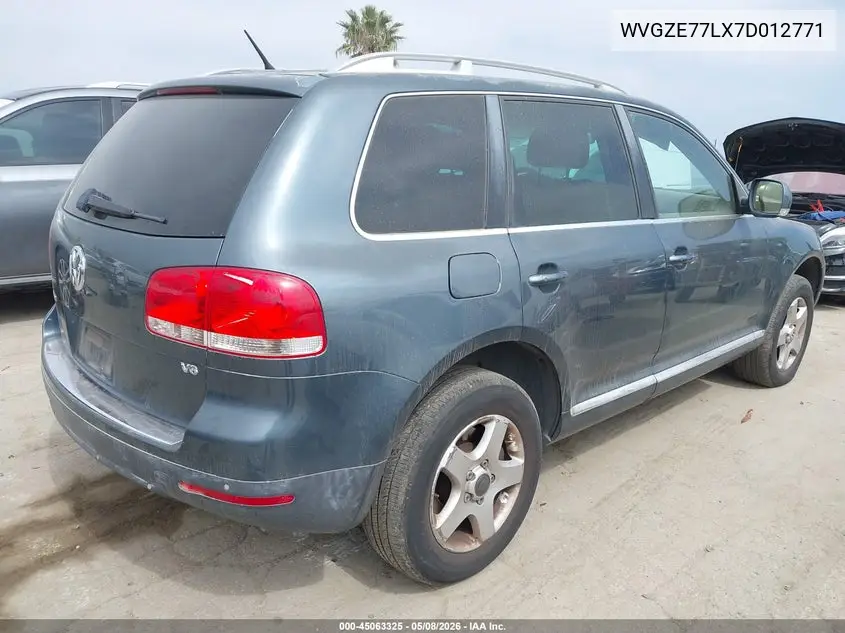 2007 Volkswagen Touareg V6 VIN: WVGZE77LX7D012771 Lot: 45063325