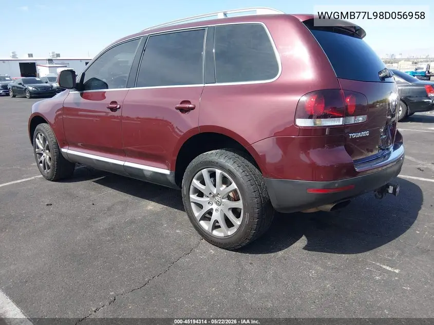 2008 Volkswagen Touareg 2 V8 Fsi VIN: WVGMB77L98D056958 Lot: 45194314