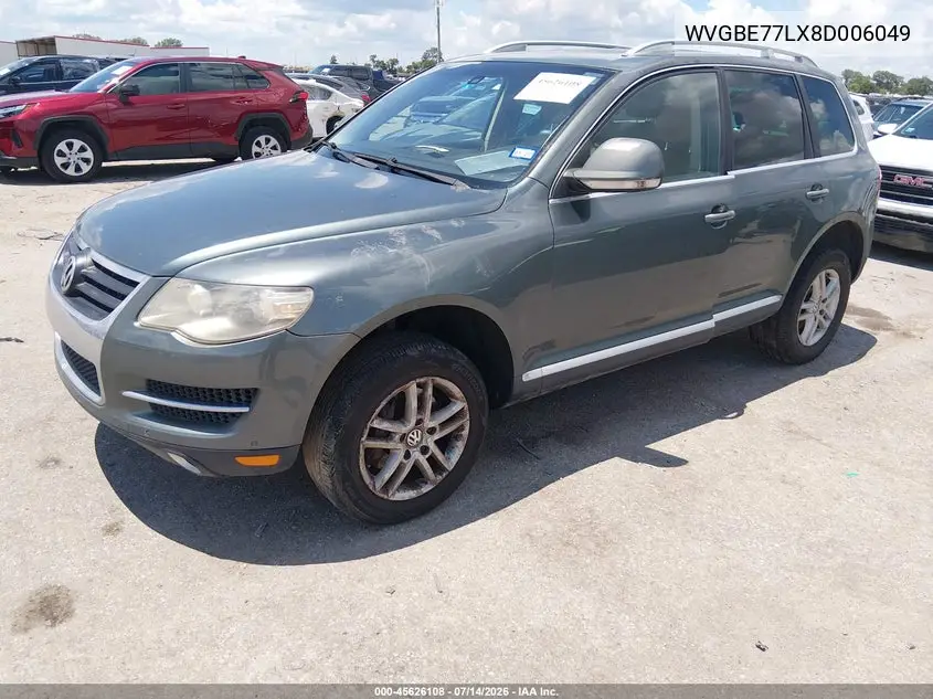 2008 Volkswagen Touareg 2 Vr6 Fsi VIN: WVGBE77LX8D006049 Lot: 45626108