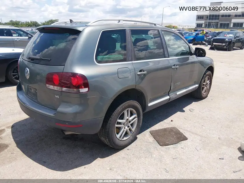 2008 Volkswagen Touareg 2 Vr6 Fsi VIN: WVGBE77LX8D006049 Lot: 45626108