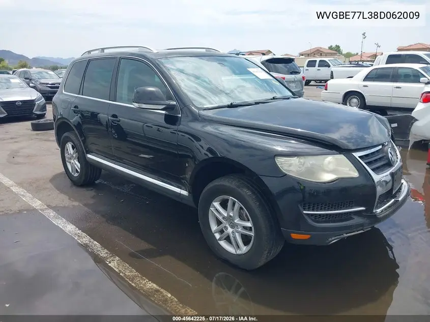 2008 Volkswagen Touareg 2 Vr6 Fsi VIN: WVGBE77L38D062009 Lot: 45642225