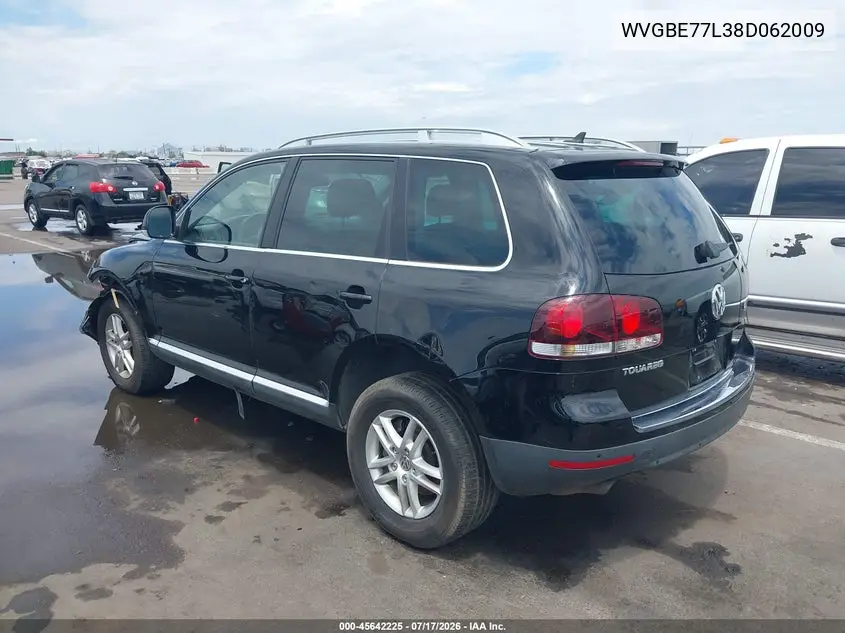 2008 Volkswagen Touareg 2 Vr6 Fsi VIN: WVGBE77L38D062009 Lot: 45642225