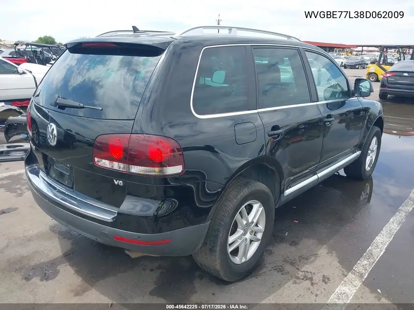 2008 Volkswagen Touareg 2 Vr6 Fsi VIN: WVGBE77L38D062009 Lot: 45642225