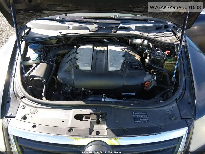 2010 Volkswagen Touareg V6 Tdi VIN: WVGAK7A95AD001638 Lot: 45472740
