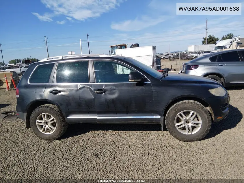 2010 Volkswagen Touareg V6 Tdi VIN: WVGAK7A95AD001638 Lot: 45472740