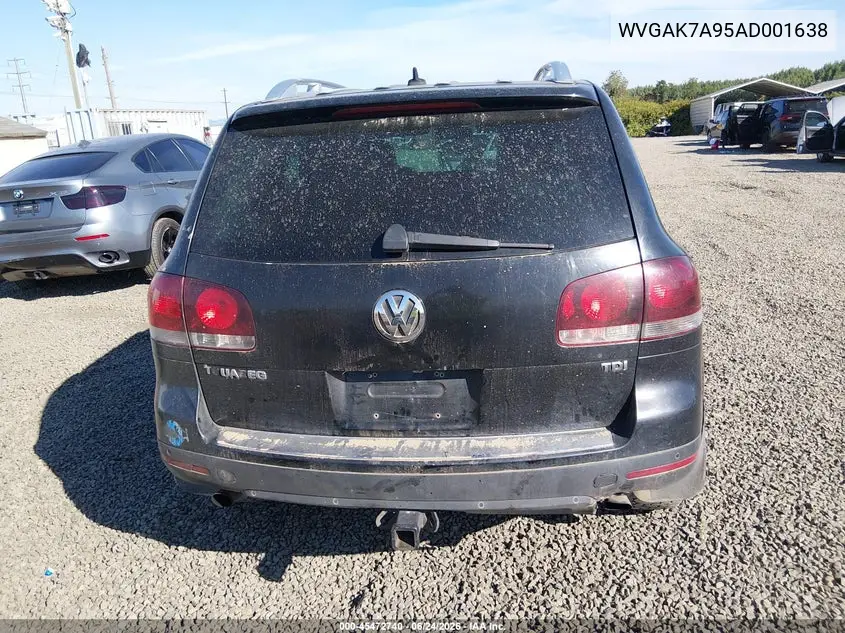 2010 Volkswagen Touareg V6 Tdi VIN: WVGAK7A95AD001638 Lot: 45472740