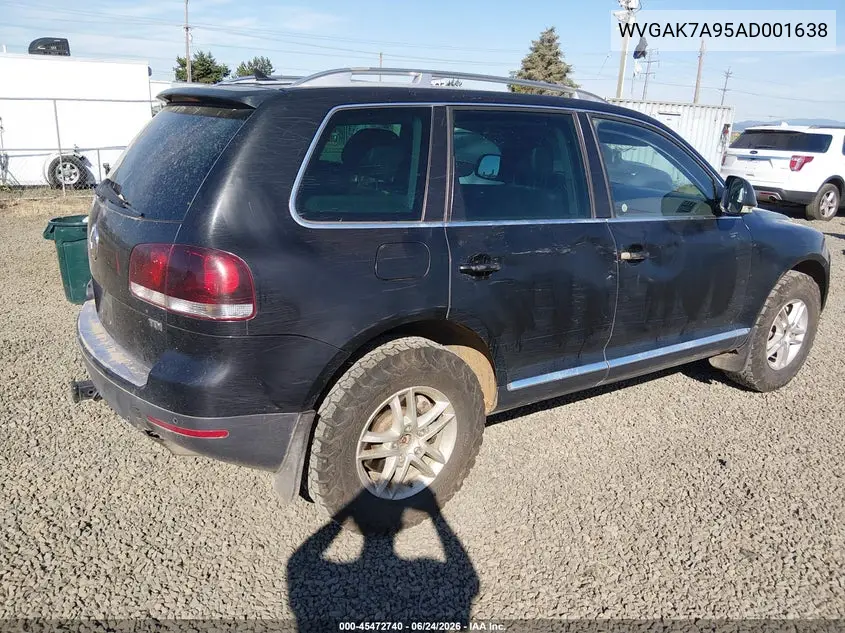 2010 Volkswagen Touareg V6 Tdi VIN: WVGAK7A95AD001638 Lot: 45472740