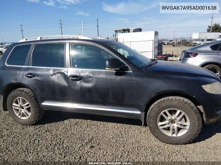 2010 Volkswagen Touareg V6 Tdi VIN: WVGAK7A95AD001638 Lot: 45472740