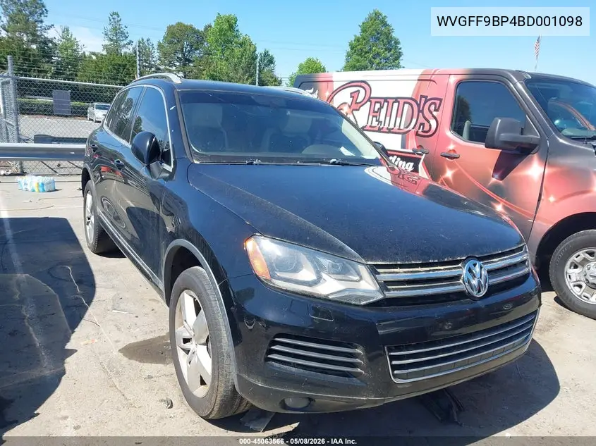 2011 Volkswagen Touareg Vr6 Lux VIN: WVGFF9BP4BD001098 Lot: 45063566