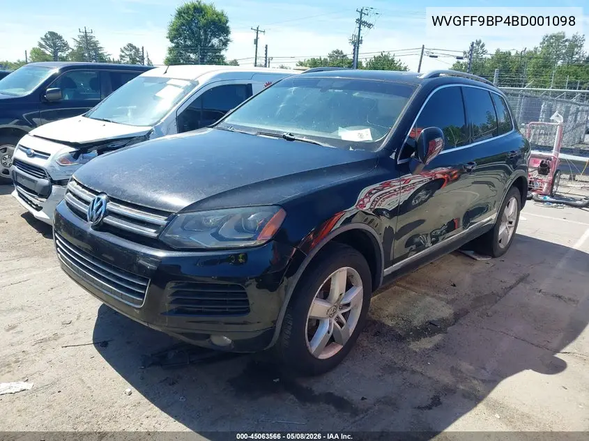 2011 Volkswagen Touareg Vr6 Lux VIN: WVGFF9BP4BD001098 Lot: 45063566