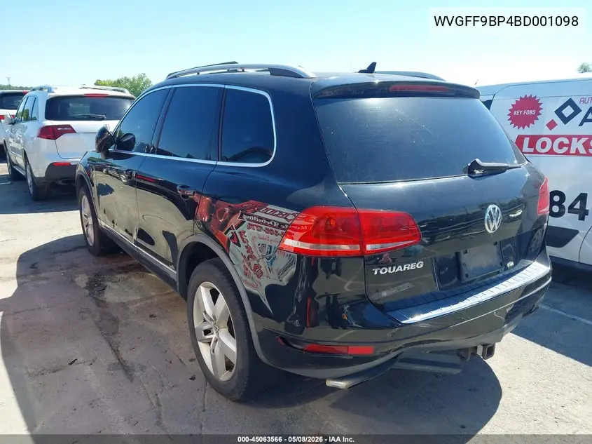 2011 Volkswagen Touareg Vr6 Lux VIN: WVGFF9BP4BD001098 Lot: 45063566