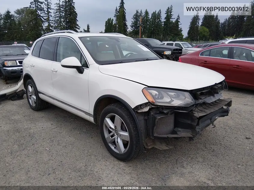 2011 Volkswagen Touareg Tdi Lux VIN: WVGFK9BP9BD003912 Lot: 45201505