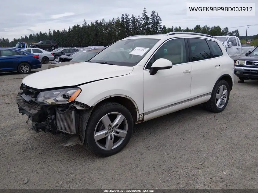2011 Volkswagen Touareg Tdi Lux VIN: WVGFK9BP9BD003912 Lot: 45201505