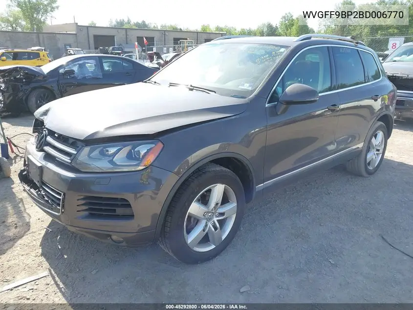 2011 Volkswagen Touareg Vr6 Lux VIN: WVGFF9BP2BD006770 Lot: 45292800