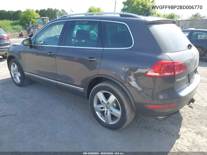 2011 Volkswagen Touareg Vr6 Lux VIN: WVGFF9BP2BD006770 Lot: 45292800