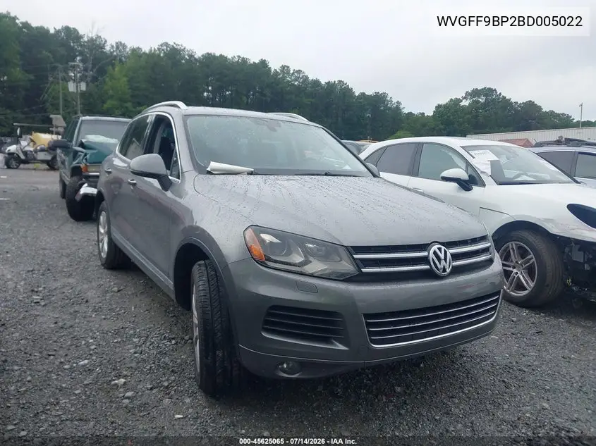 2011 Volkswagen Touareg Vr6 Sport VIN: WVGFF9BP2BD005022 Lot: 45625065