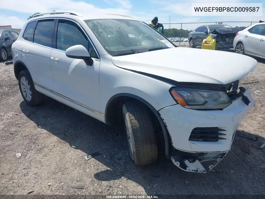 2012 Volkswagen Touareg Vr6 Sport VIN: WVGEF9BP8CD009587 Lot: 45029098