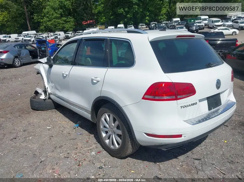 2012 Volkswagen Touareg Vr6 Sport VIN: WVGEF9BP8CD009587 Lot: 45029098