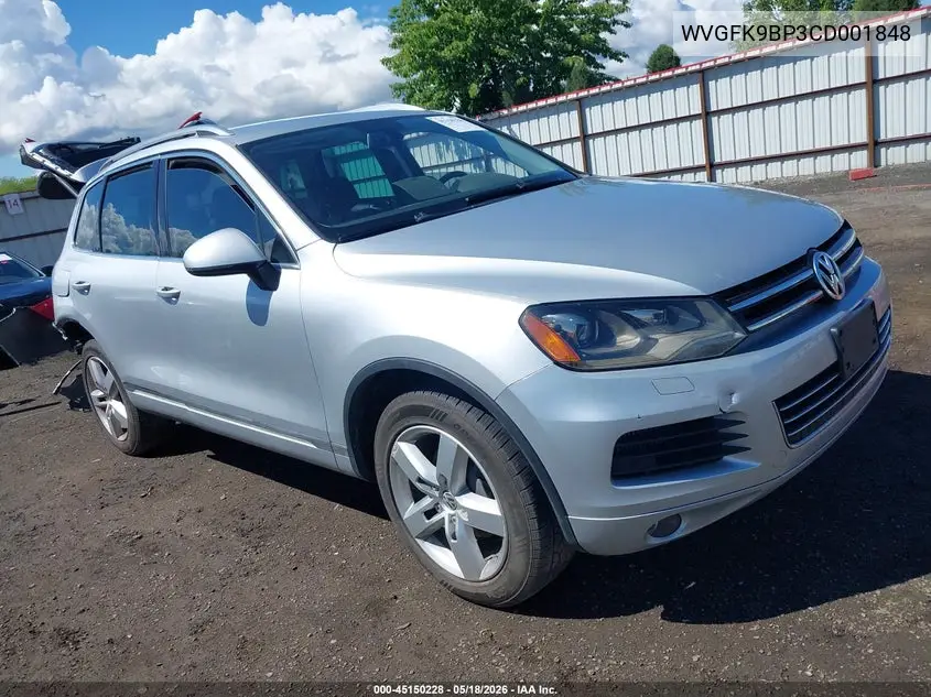 2012 Volkswagen Touareg Tdi Sport VIN: WVGFK9BP3CD001848 Lot: 45150228