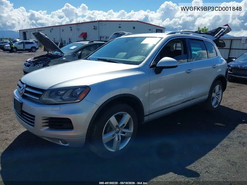 2012 Volkswagen Touareg Tdi Sport VIN: WVGFK9BP3CD001848 Lot: 45150228