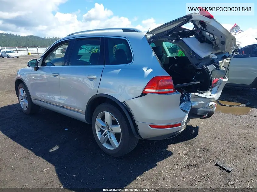 2012 Volkswagen Touareg Tdi Sport VIN: WVGFK9BP3CD001848 Lot: 45150228